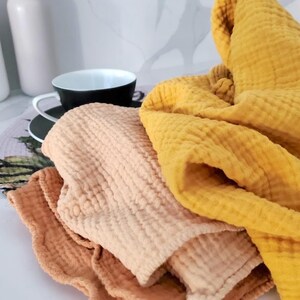 Minimalistic Tenugui Towels - Thin Gauze Cotton Kitchen Hand Towel - Absorbent, Quick-Drying Tea Towel
