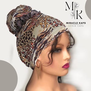 High Bun Scrub Cap, Stretchy Surgical Cap  with Scrunchies, MiracleKaps