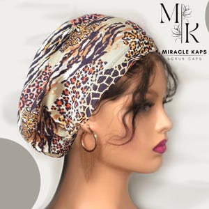 Euro Scrub Cap, Stretchy Surgical Cap, Snake Print, MiracleKaps