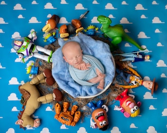 Toy Story Newborn Photography Digital Backdrop (JPEG)