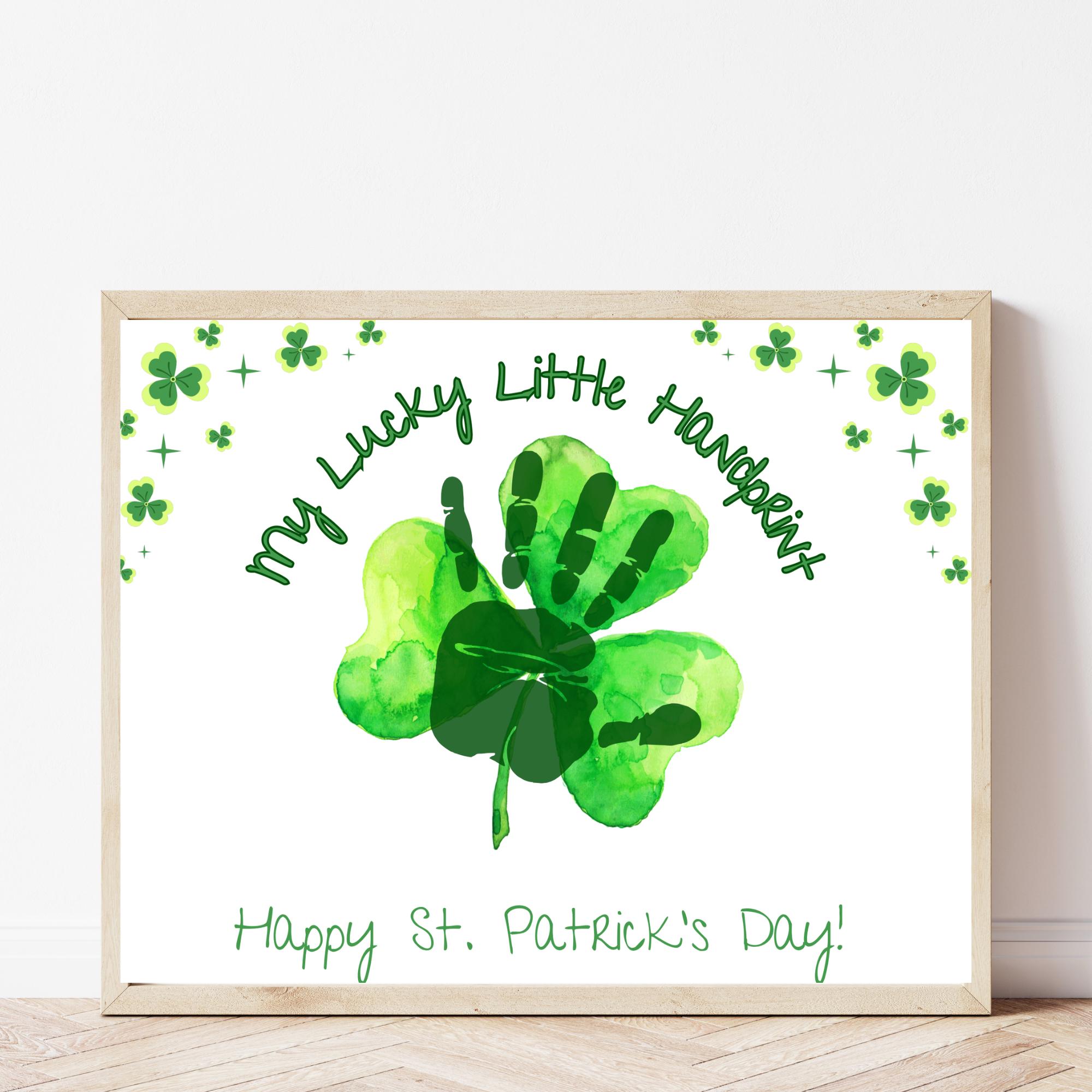 Lucky Little Handprint Printable, St Patrick's Day Craft, Preschool…