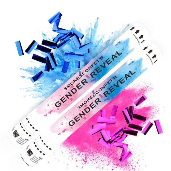 Gender reveal confetti and smoke cannon (Australia only)