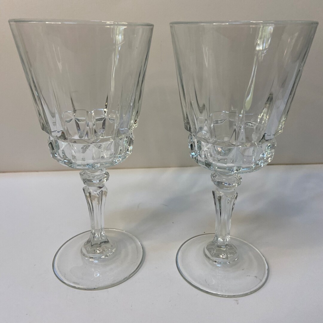 Set of 2 Crystal Cordial Stemware Etsy