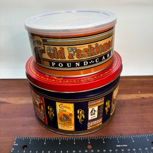 Various Collectible Snack-Themed Metal Tins Bensons Poundcake