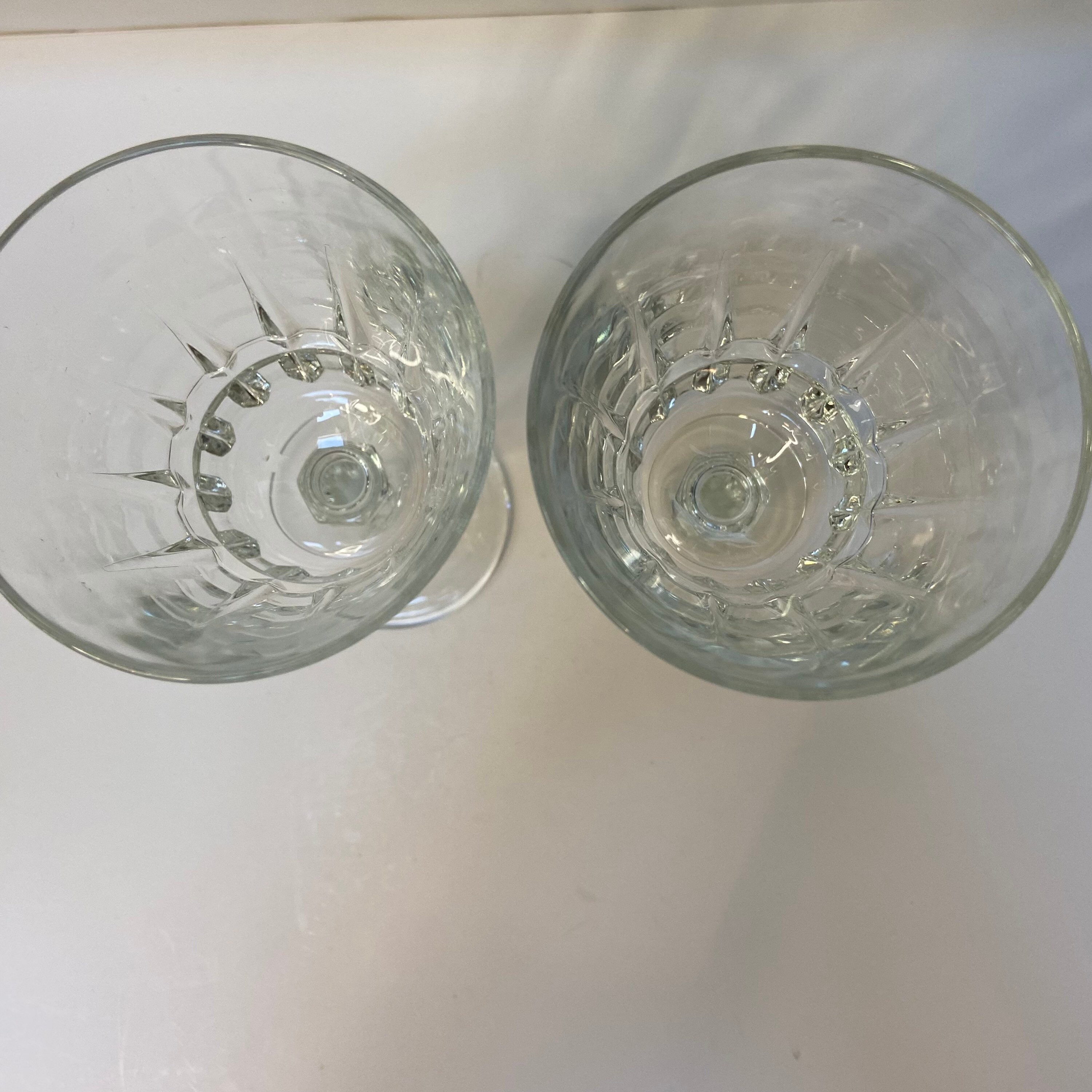 Set of 2 Crystal Cordial Stemware Etsy