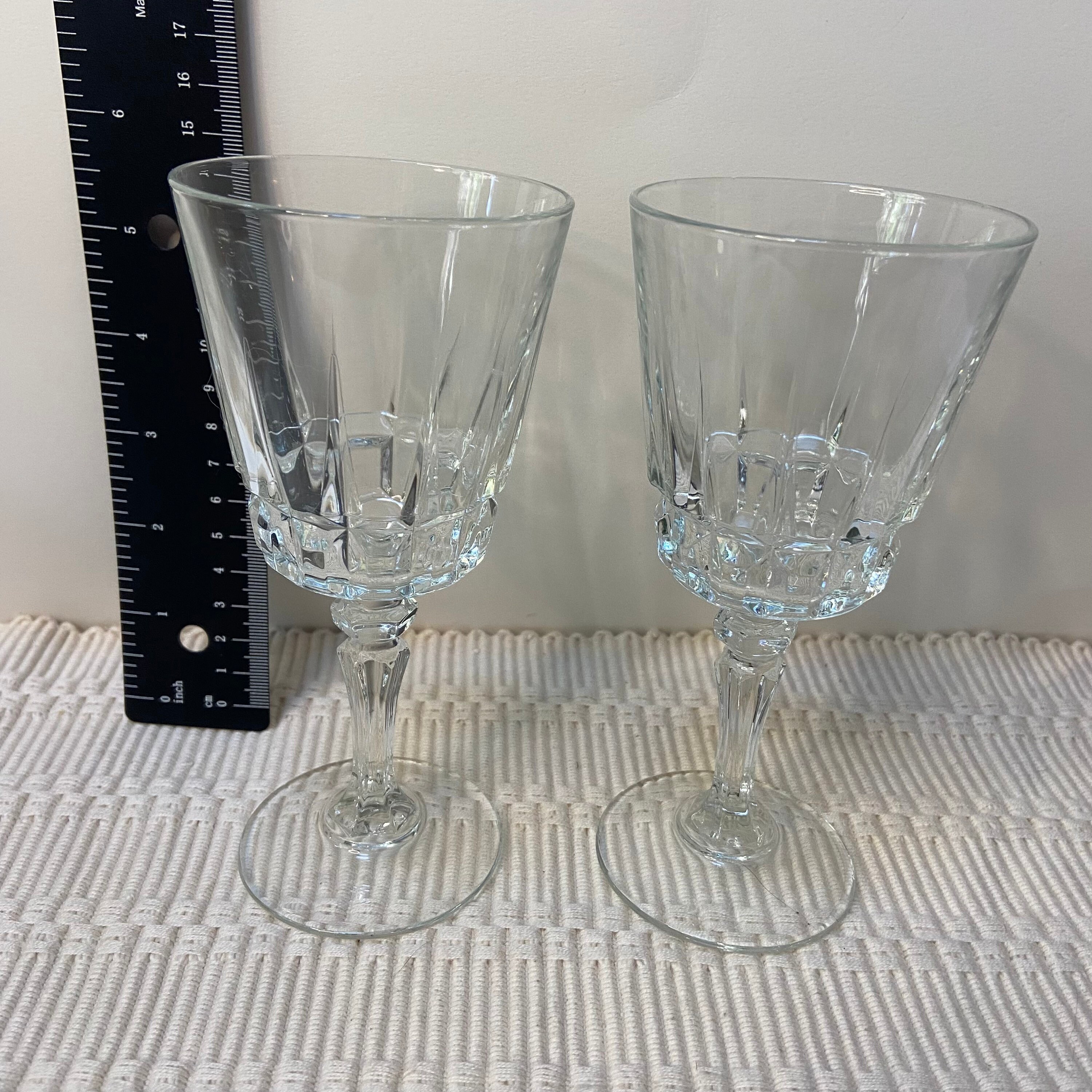 Set of 2 Crystal Cordial Stemware Etsy