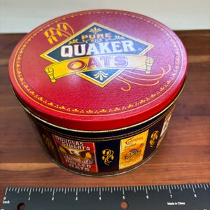 Various Collectible Snack-Themed Metal Tins Quaker Oats