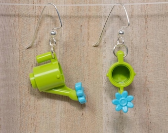 Handmade LEGO Floral Limited Edition Earrings, Silver Plated Finishes, Nickel Free, 100% Authentic LEGO