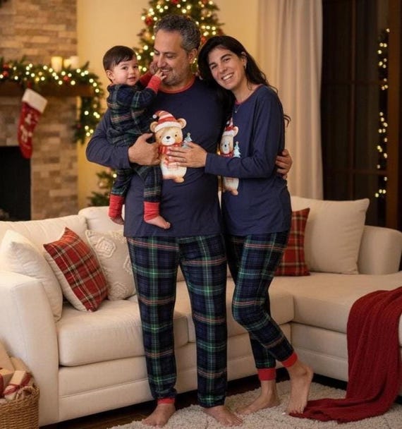 Familien Passende Bambus Pyjamas, Familien Weihnachtspyjamas, Passende Paar  Pyjamas, Weihnachtsgeschenk - Etsy.de
