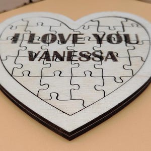 Puzzle personalizzato a forma di cuore