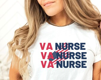 VA Nurse T-Shirt: Patriotic Veterans Affairs Nursing Gift