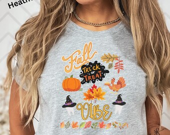 Fall Vibe Dental Office T-shirt| Halloween Thanksgiving Tee | Pediatric Dentist Office Front Desk T-Shirt | Dental Squad Team Fall Shirt