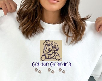 Grandma Golden Retriever Sweatshirt: Dog Lover Crewneck