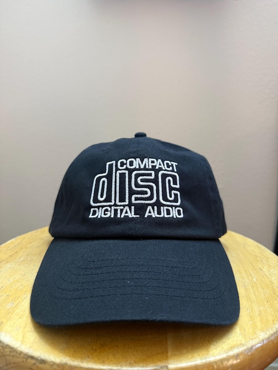 Compact disc digital audio CD Logo Strap back hat