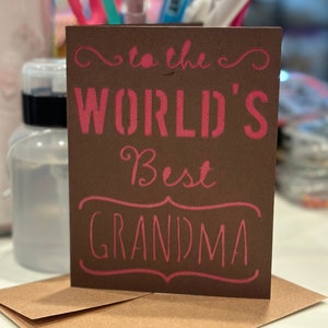 Carte Meilleure grand-mère du monde