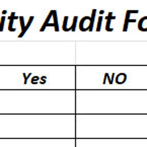 Nursing Home Audit tool (multi - resident & non resident specific)