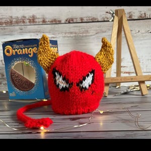 Devil Chocolate Orange Cover Knitting Pattern