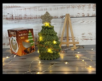 Light-up Christmas Tree Chocolate Orange Cover Knitting Pattern