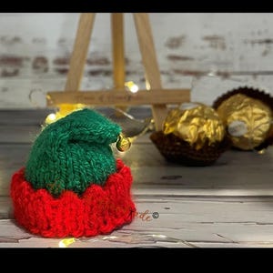 Patrón de punto para funda de gorro de elfo para Ferrero Rocher
