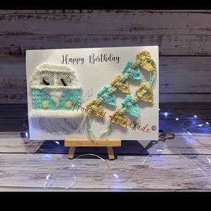 Knit & Print Campervan Knitting Pattern Make Your Own Card PDF Instant Download