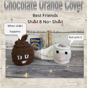Poop & Toilet Roll Chocolate Orange Cover Knitting Patterns