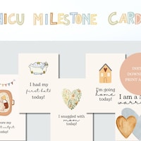 NICU Milestone Cards PRINTABLE | Preemie Photo Prop Cards (PDF) - Etsy