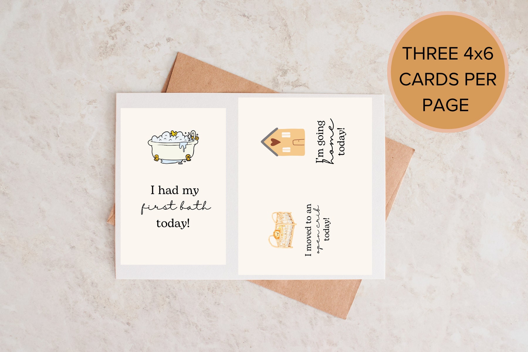 NICU Milestone Cards, Preemie Milestone Cards, Baby Milestone Cards ...