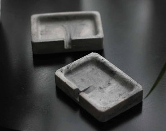 Marmerlook betonnen zeepbakje - Minimalistisch en modern design zeepbakje