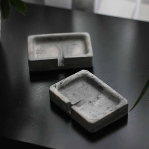 Marble Look Concrete Soap Dish - Minimal And Modern Design Soap Dish