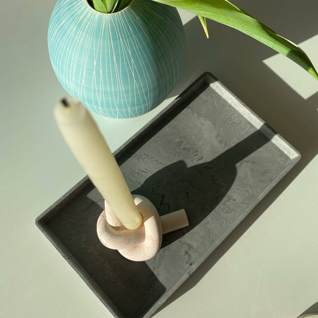 Large Decorative Tray Rectangle Tray Concrete Tray Minimalist Rectangular Trays, Big Catchall