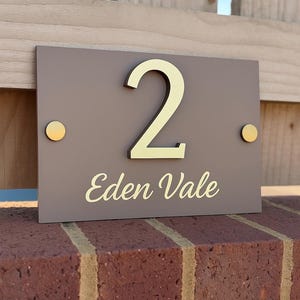 Acrylic Mushroom Address Sign/A5 Door Number Plaque/Modern Address Sign/ Door Sign/ House Sign /3D Door Number/ Outdoor House Sign/
