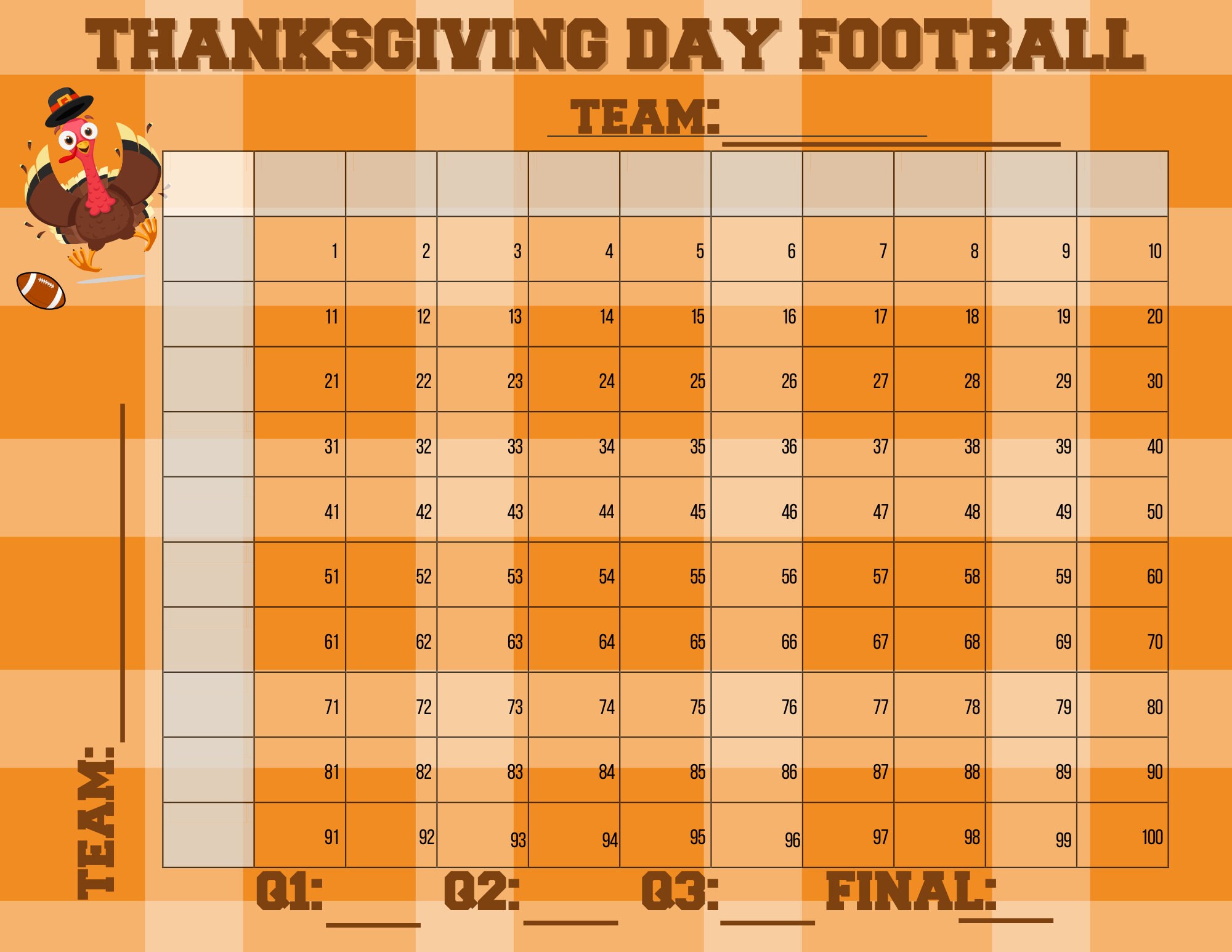 Football squares etsy