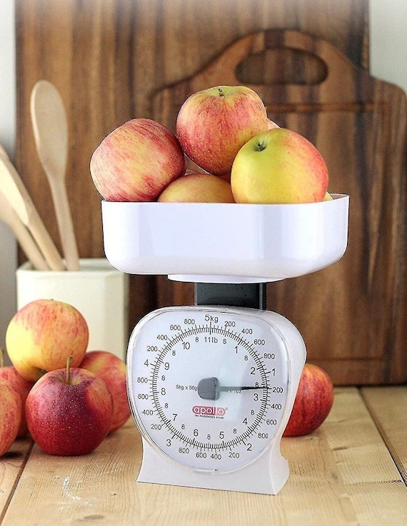 Kitchen Scale White Large 5Kg Weighing Appliance Gadget Kitchenware  Measuring Baking Food Prep