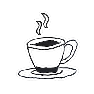 Coffee Lover Kiss-Cut Stickers, Cute Coffee Cup Stickers for Laptops, Journals, Scrapbooking, Gifts for Coffee Enthusiasts