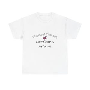 Movement is Medicine-T-shirt – cadeau voor fysiotherapie, katoenen uniseks shirt afbeelding 1