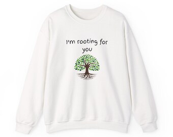 Motivational Tree Sweatshirt: Positive Message Cotton-Blend Crewneck