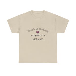 Movement is Medicine-T-shirt – cadeau voor fysiotherapie, katoenen uniseks shirt afbeelding 2