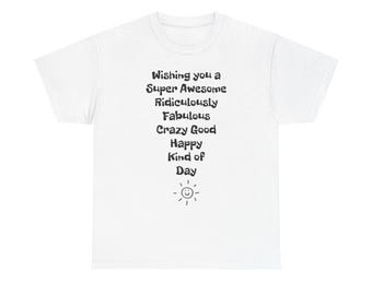 Maglietta con citazione positiva / Maglietta con grafica disegnata a mano