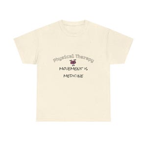 Movement is Medicine-T-shirt – cadeau voor fysiotherapie, katoenen uniseks shirt afbeelding 6