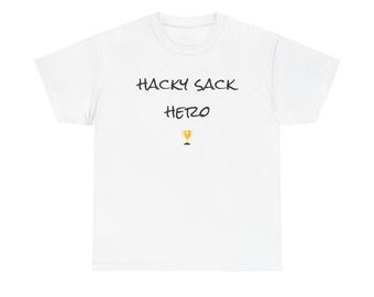 T-shirt Hacky Sack Hero, zwaar katoenen uniseks T-shirt