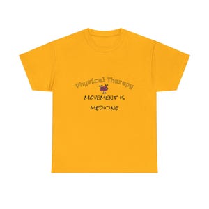 Movement is Medicine-T-shirt – cadeau voor fysiotherapie, katoenen uniseks shirt afbeelding 4