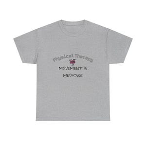 Movement is Medicine-T-shirt – cadeau voor fysiotherapie, katoenen uniseks shirt afbeelding 3
