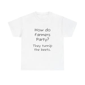 T-shirt humoristique de fermiers | T-shirt drôle d'agriculture | Haut en coton | Cadeau pour les agriculteurs | Chemise humoristique agricole | T-shirt court d'été Navet et betteraves