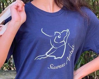 Ballet Tshirt, Dance Tshirt, Sissonne Attitude Ballet Leap, T-shirt for Ballet Lover, Ballerina Gift