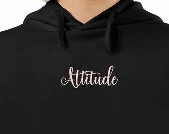 Ballet Hoodie, Design on Back, Ballet Design Crop Hoodie, Gift for Dancer, Attitude Ballerina Design, Ballet Warmup, Gift for Dance Teacher