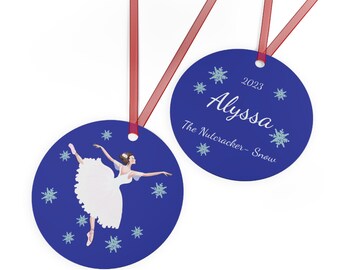 Personalized Snow Nutcracker Ornament, Snow Queen Nutcracker Ornament, Waltz of the Snowflakes Ballet Ornament