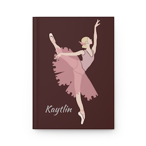Personalized Ballet Journal, Summer Intensive Journal, Class Journal, School Notebook, Ballet Gift, Hardcover Journal Matte
