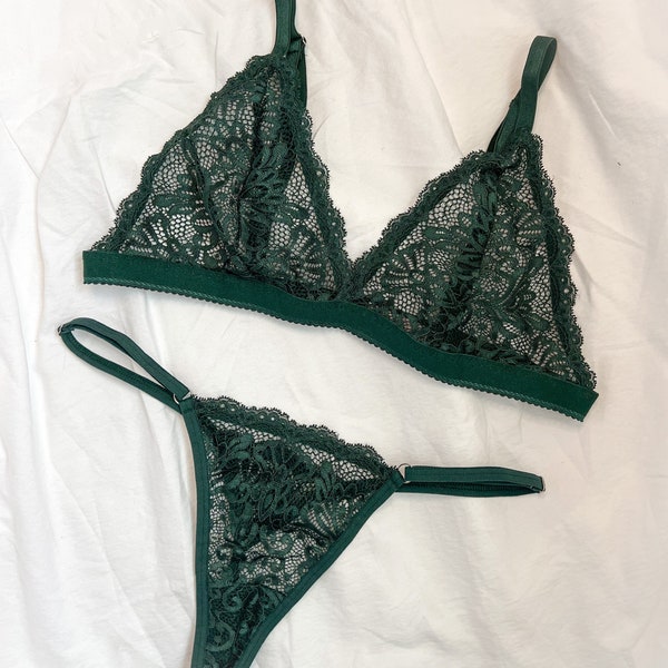 Green Lingerie - Etsy