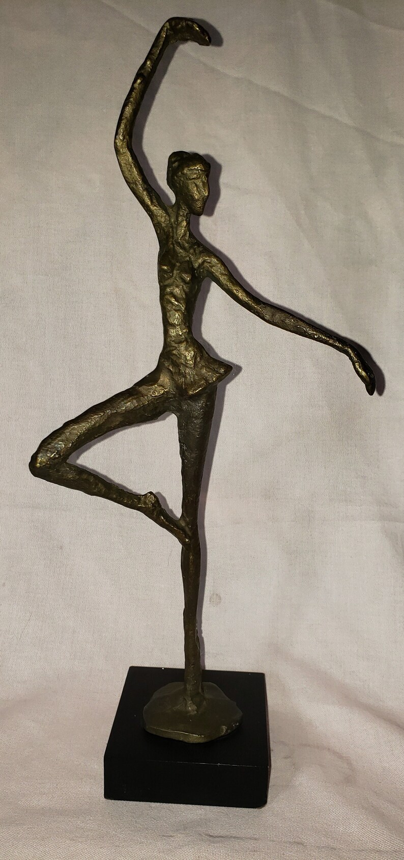 Vintage Alberto Ballerina Brutalist Bronze Statues Etsy