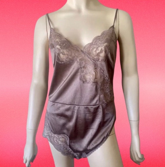 Vintage Red Lace Teddy playsuit romper lingerie Cheeky SZ M/6 90s retro Pin  Up 